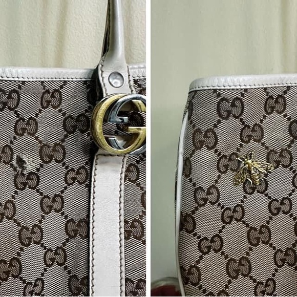 S⭕️LD. Gucci Twin Canvas Tote - Picture 8 of 16